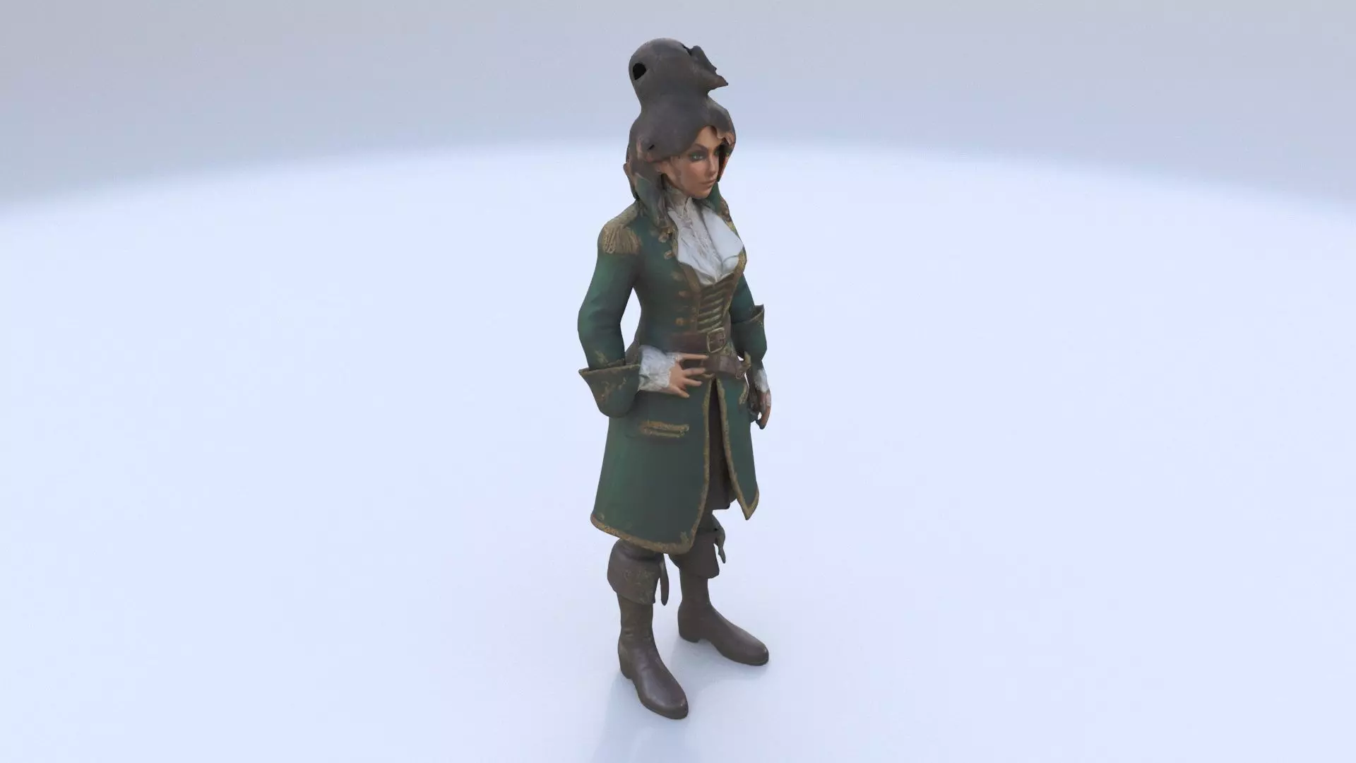 Captain Pirate Jade 3D model