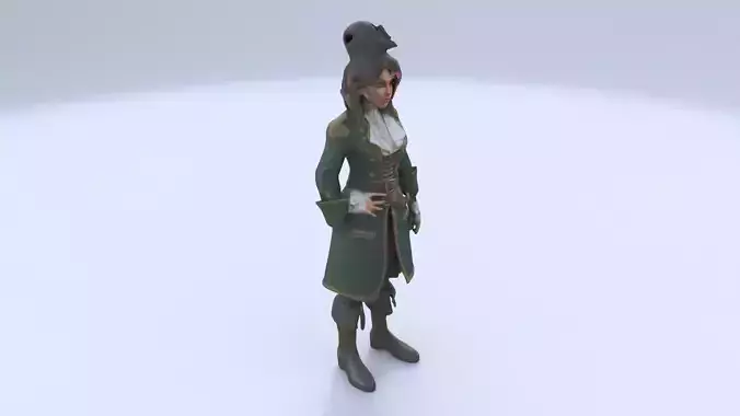 Captain Pirate Jade 3D model