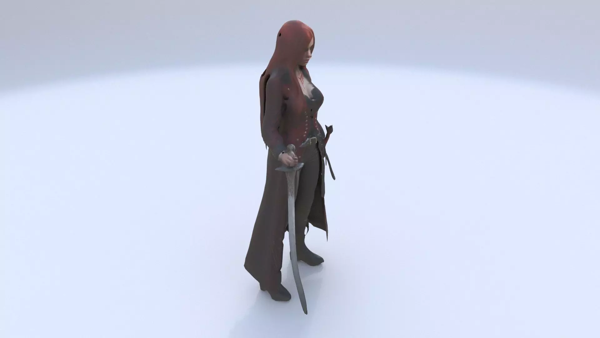 Crimson Pirate Widow 3D model