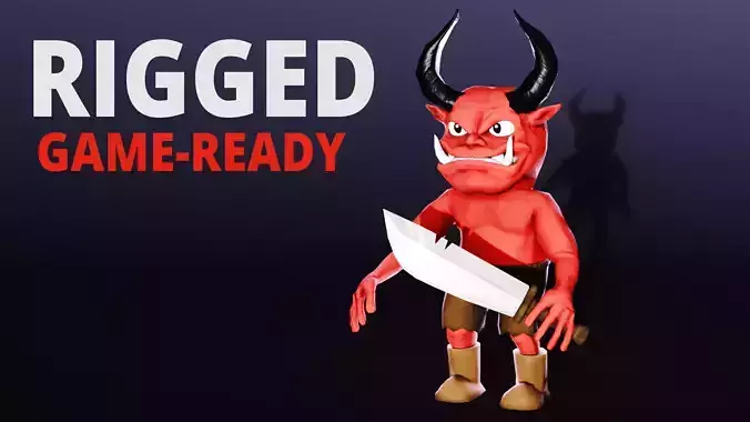 Stylized Demon-Goblin-Imp  Low-poly 3D model