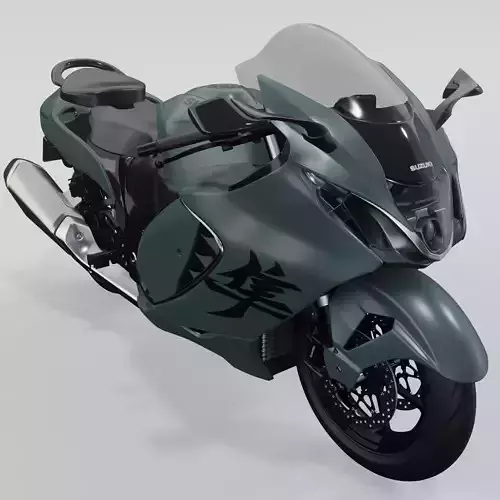 Hayabusa Gen III 2025 SUZUKI Green 3D Model PBR