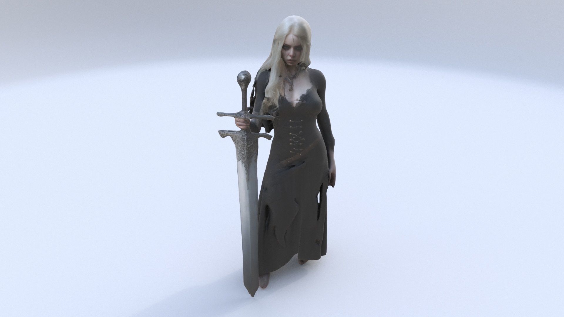 Cursed Pirate Beauty 3D model_1