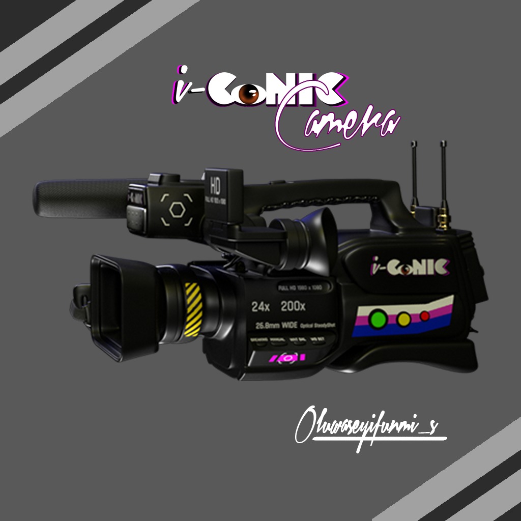 Shoulder - camera Low-poly 3D model_3