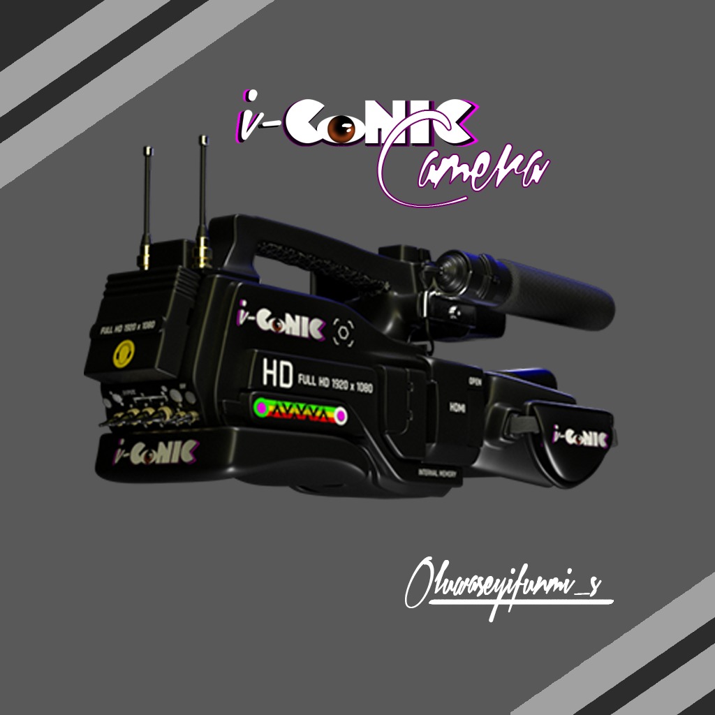 Shoulder - camera Low-poly 3D model_4