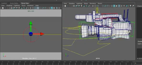 Shoulder - camera Low-poly 3D model_1