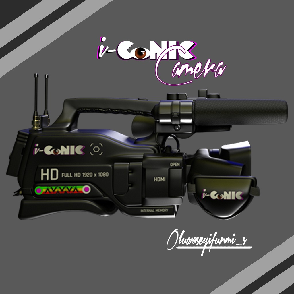 Shoulder - camera Low-poly 3D model_2