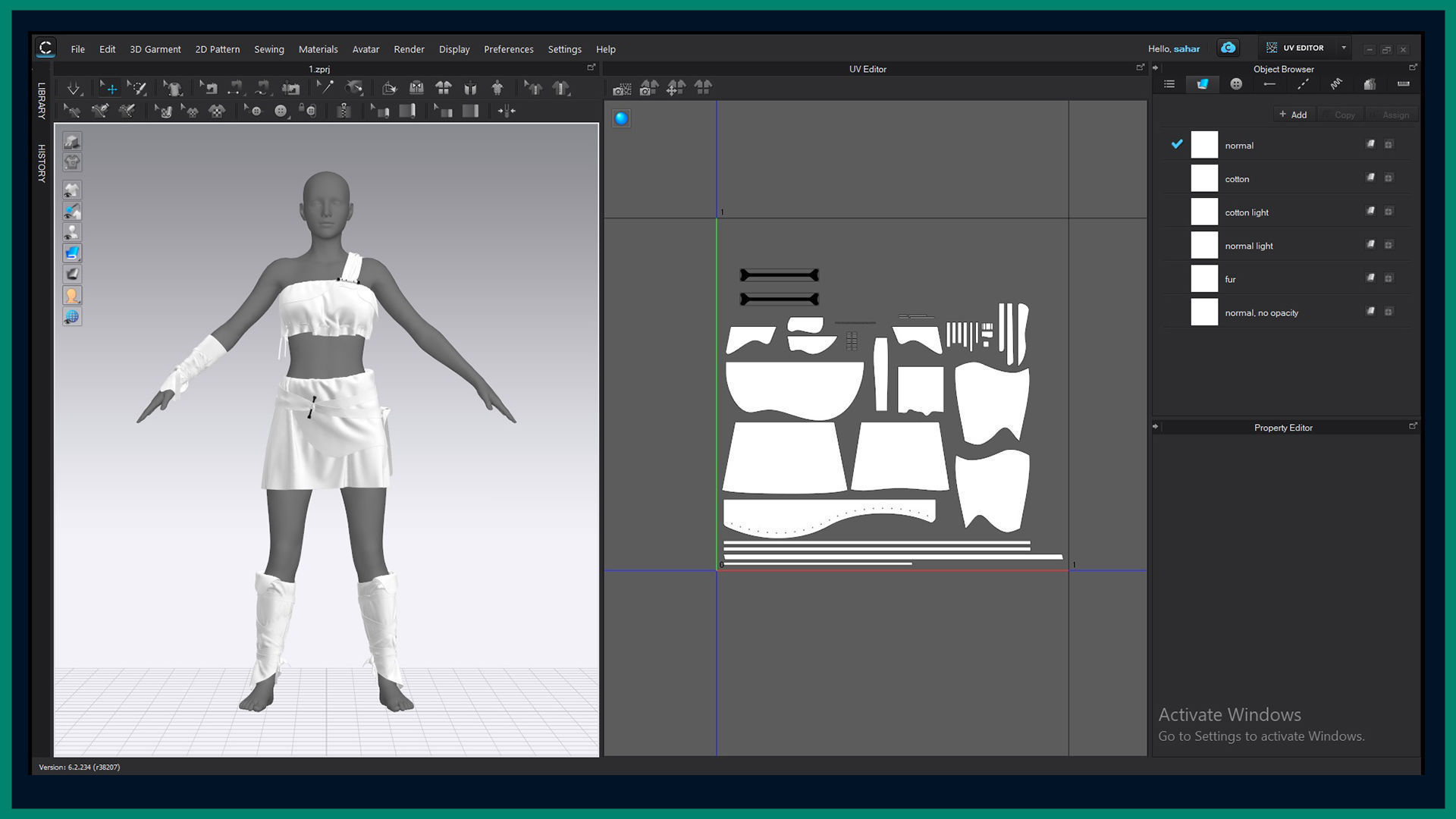 primitive female outfit with texture 3D model_6