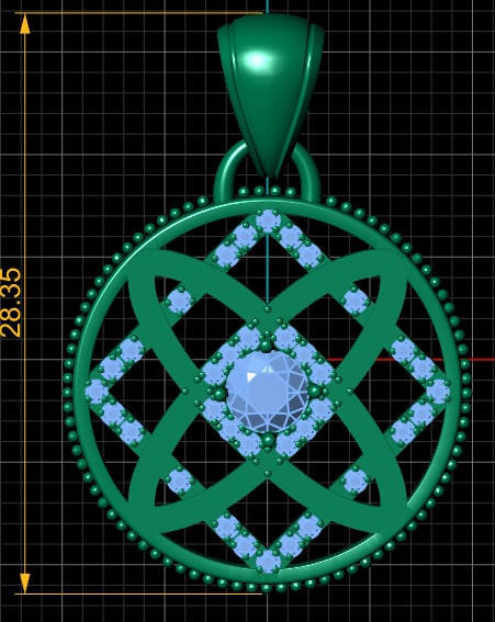 PRECIOUS EMERALD PENDANT 3D PRINTABLE MODEL  3D print model_4