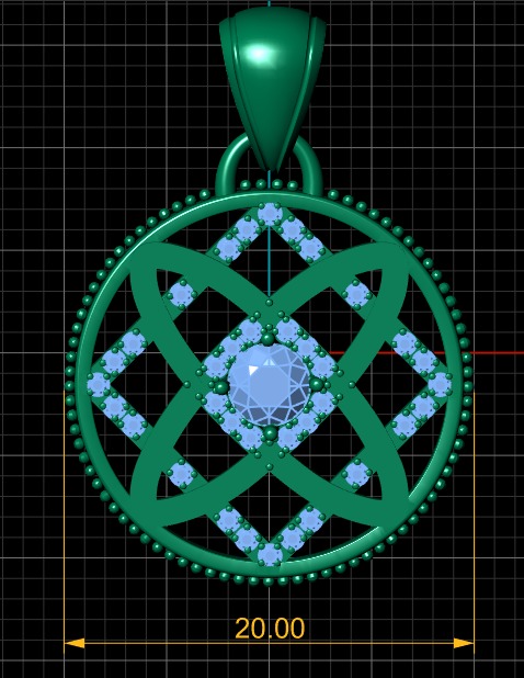 PRECIOUS EMERALD PENDANT 3D PRINTABLE MODEL  3D print model_5