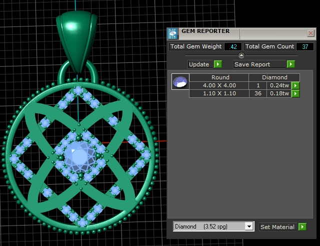 PRECIOUS EMERALD PENDANT 3D PRINTABLE MODEL  3D print model_7