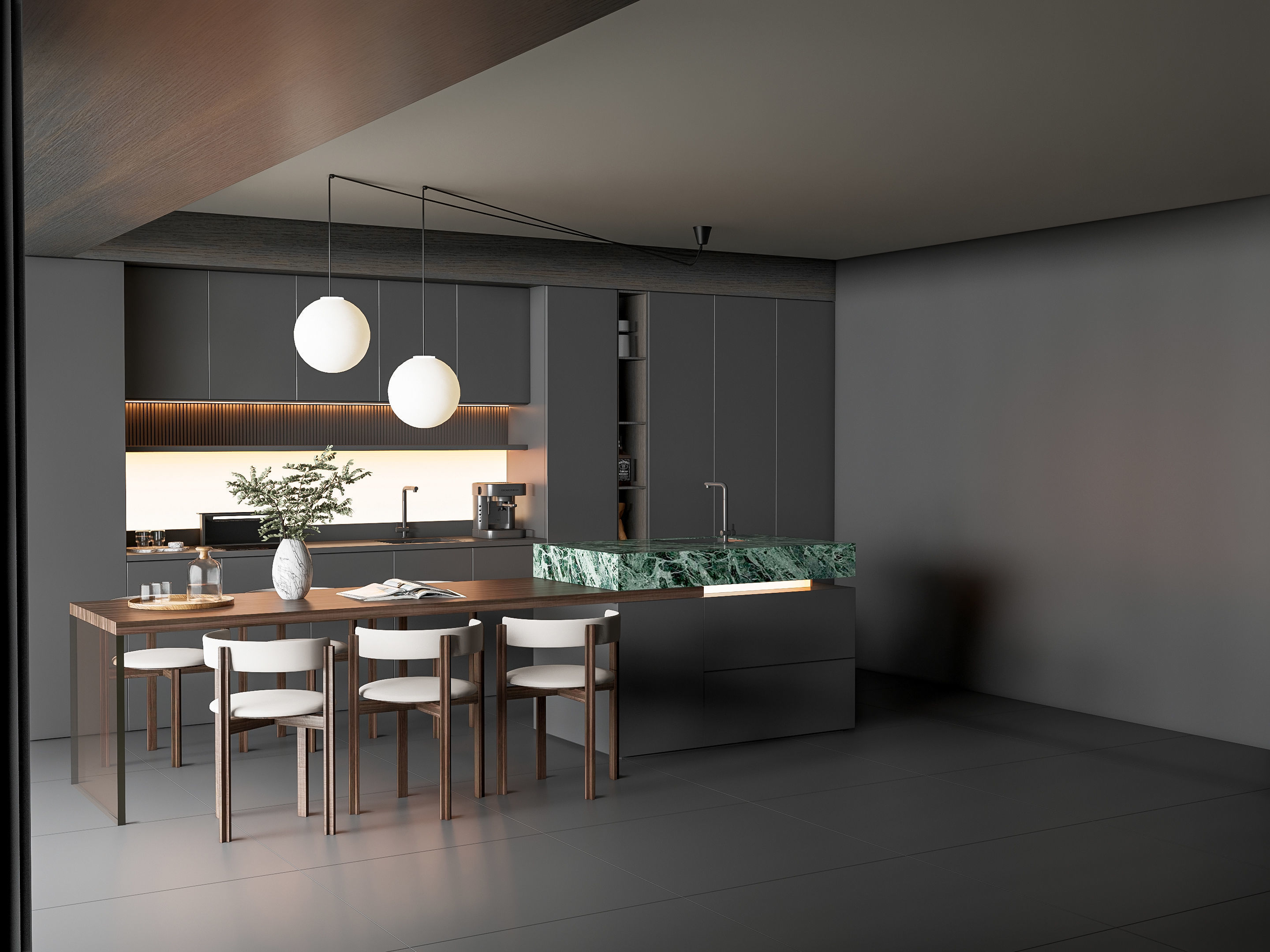 Kitchen Modern interior 84 3D model_15