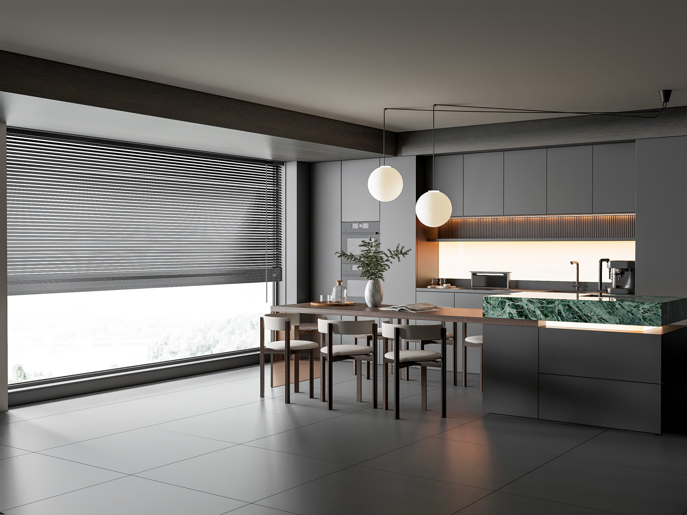 Kitchen Modern interior 84 3D model_16
