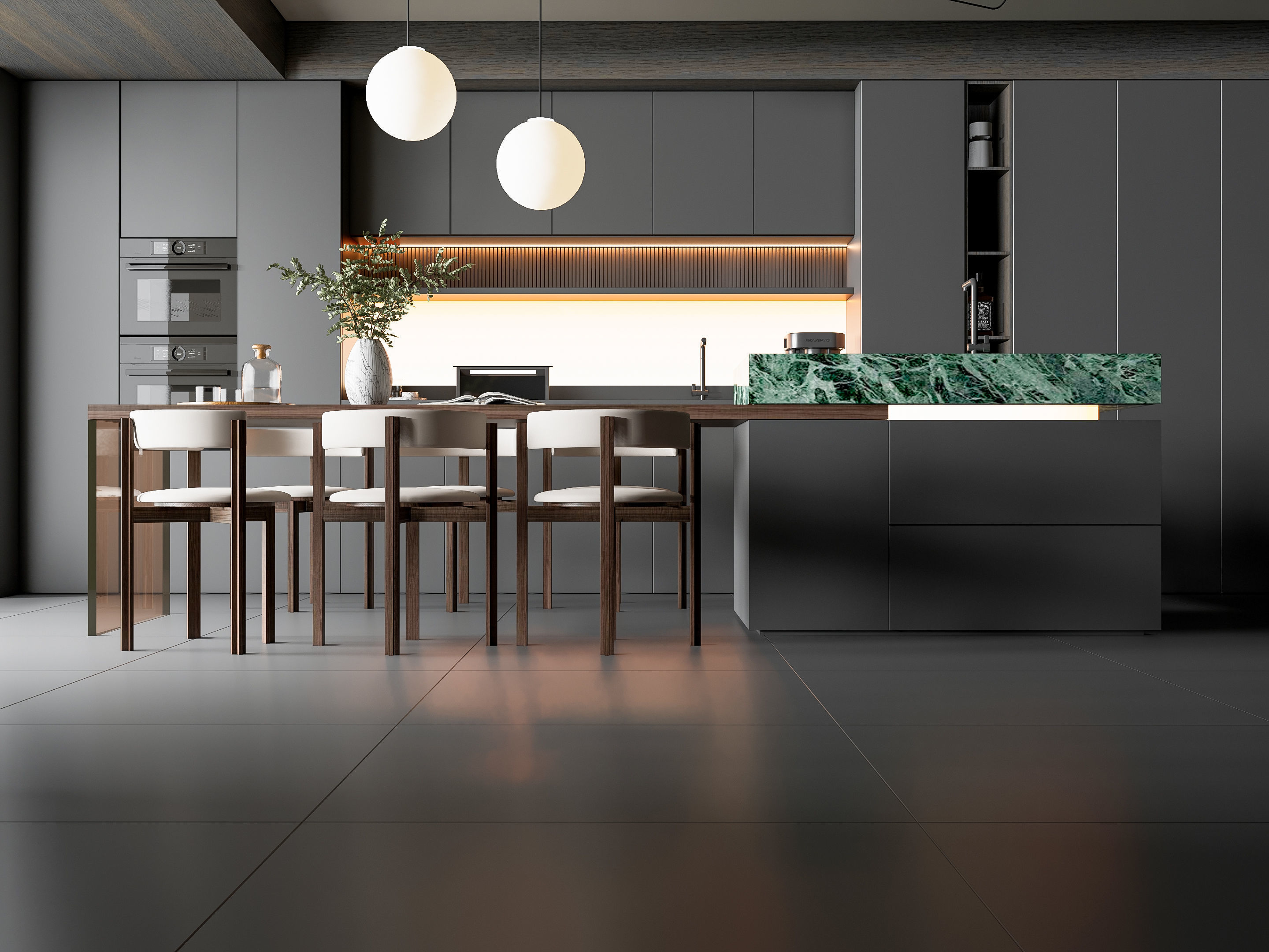 Kitchen Modern interior 84 3D model_11