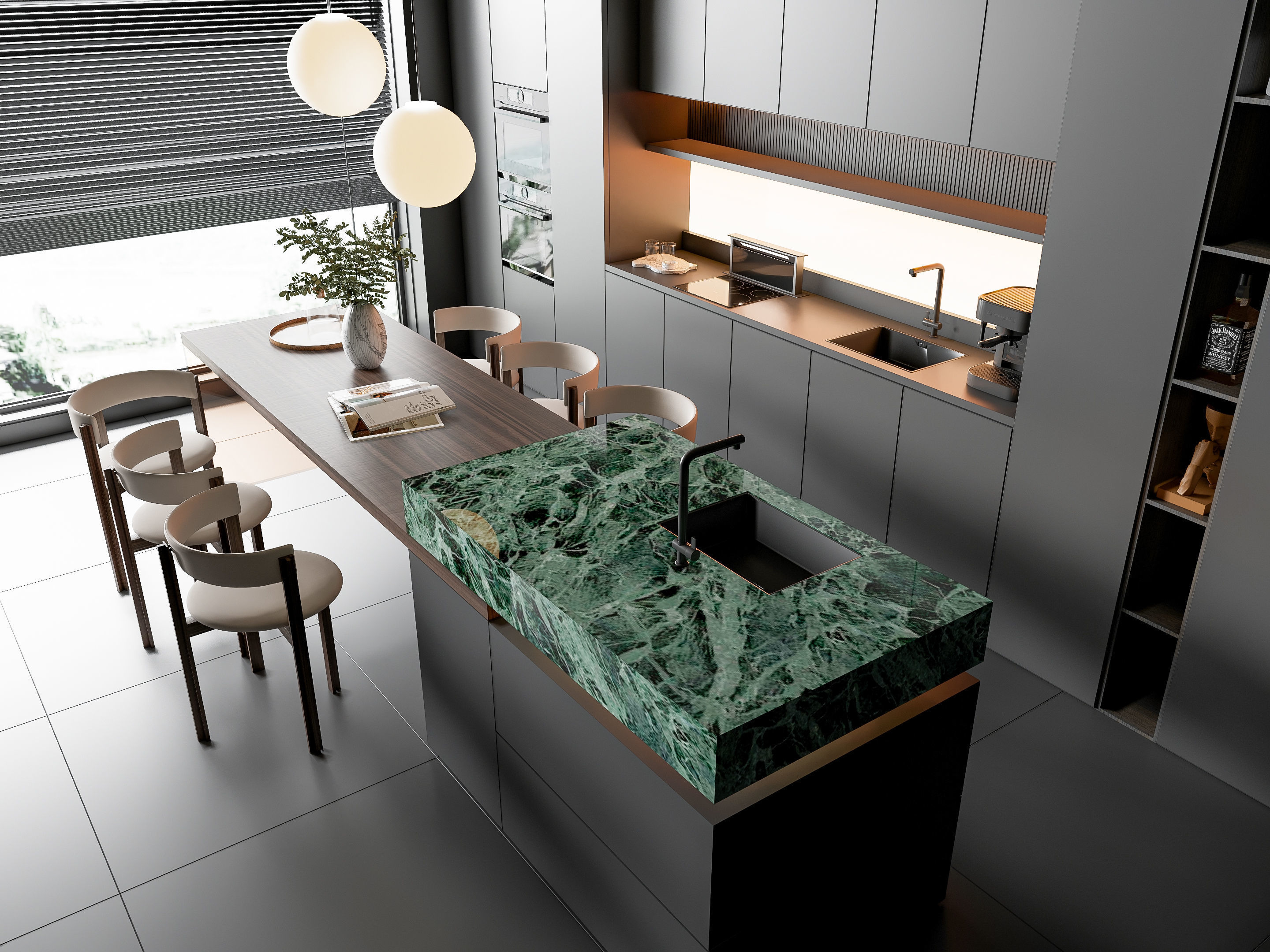 Kitchen Modern interior 84 3D model_3