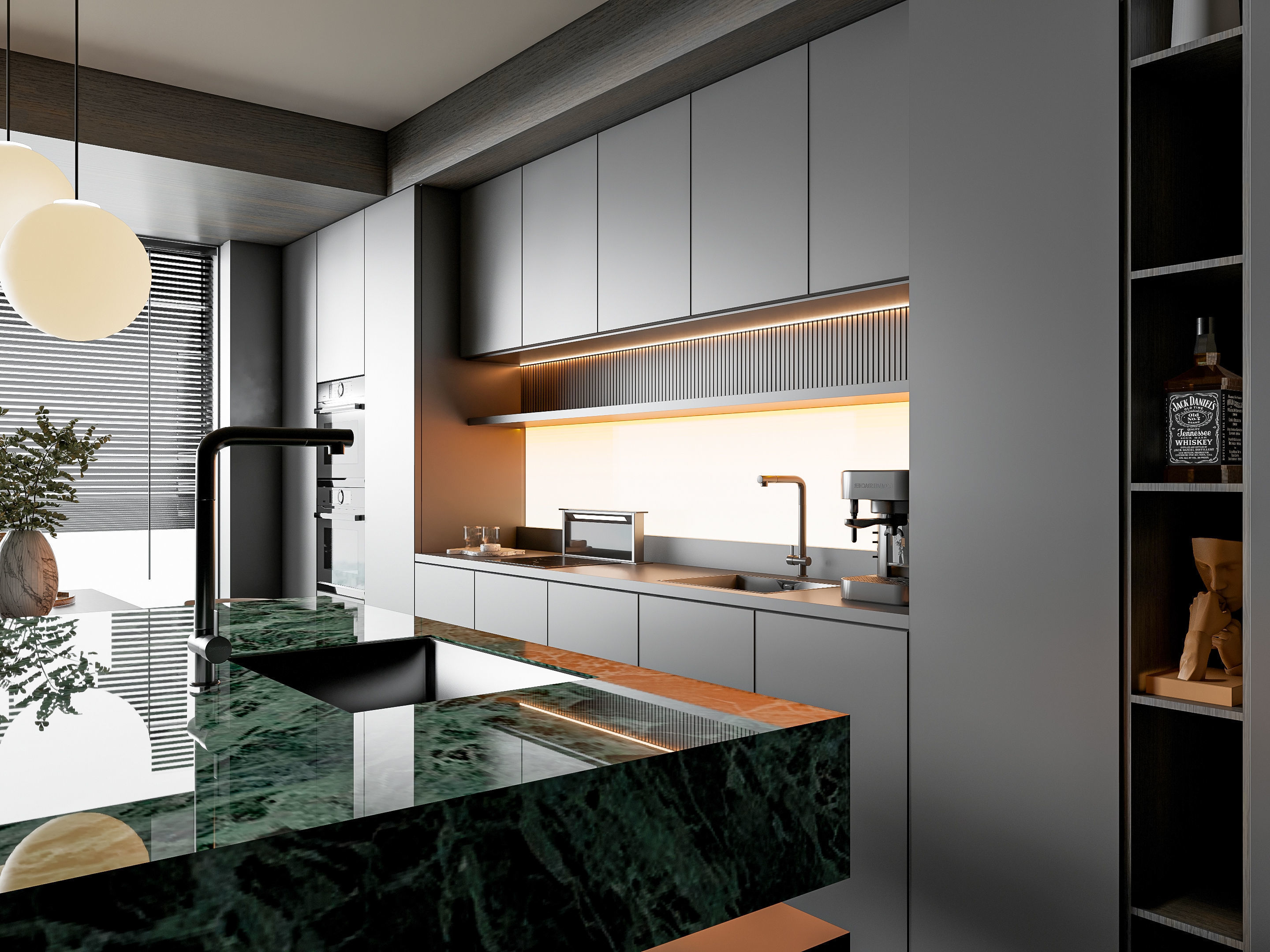 Kitchen Modern interior 84 3D model_2