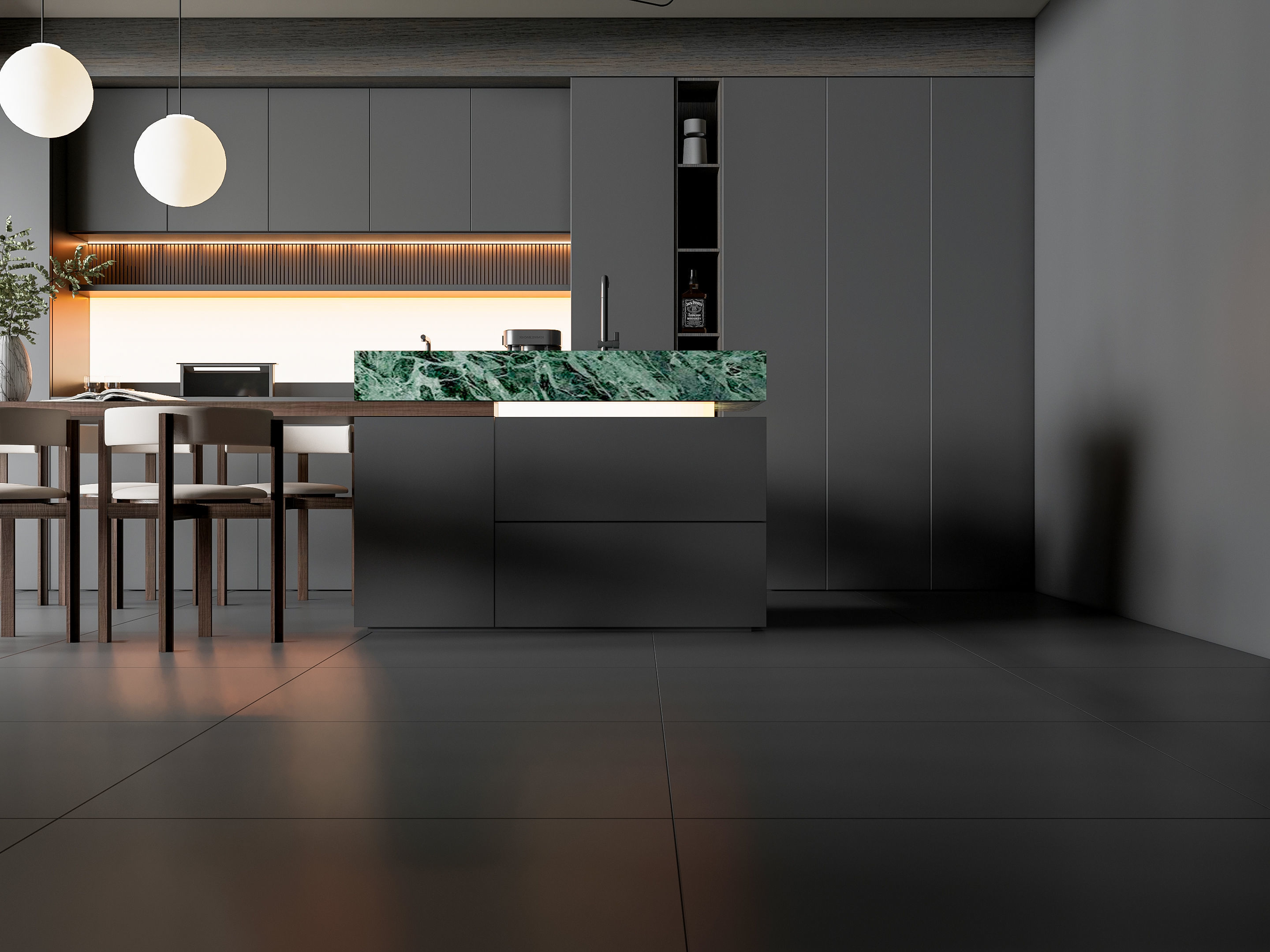 Kitchen Modern interior 84 3D model_13