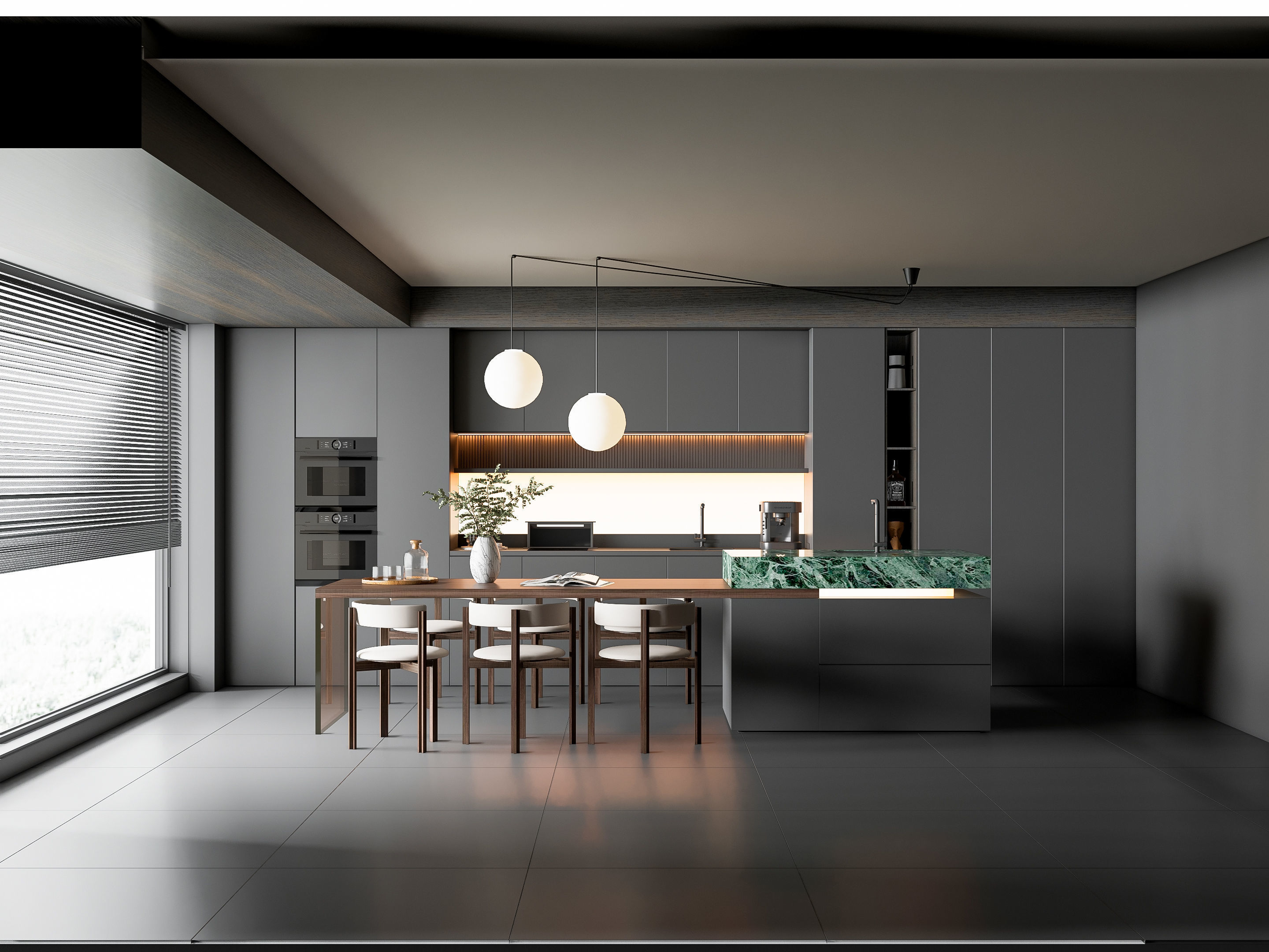 Kitchen Modern interior 84 3D model_14