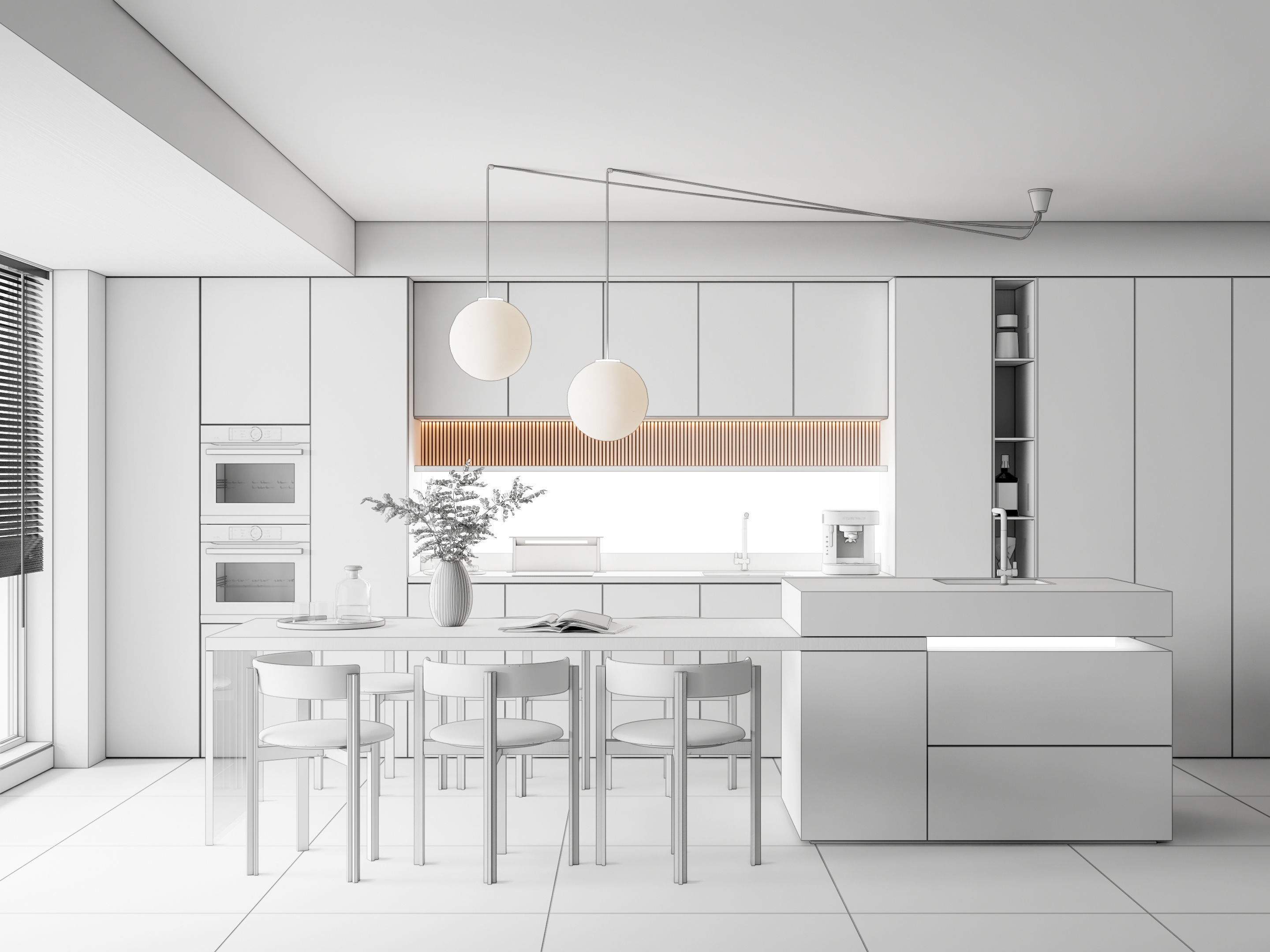 Kitchen Modern interior 84 3D model_19