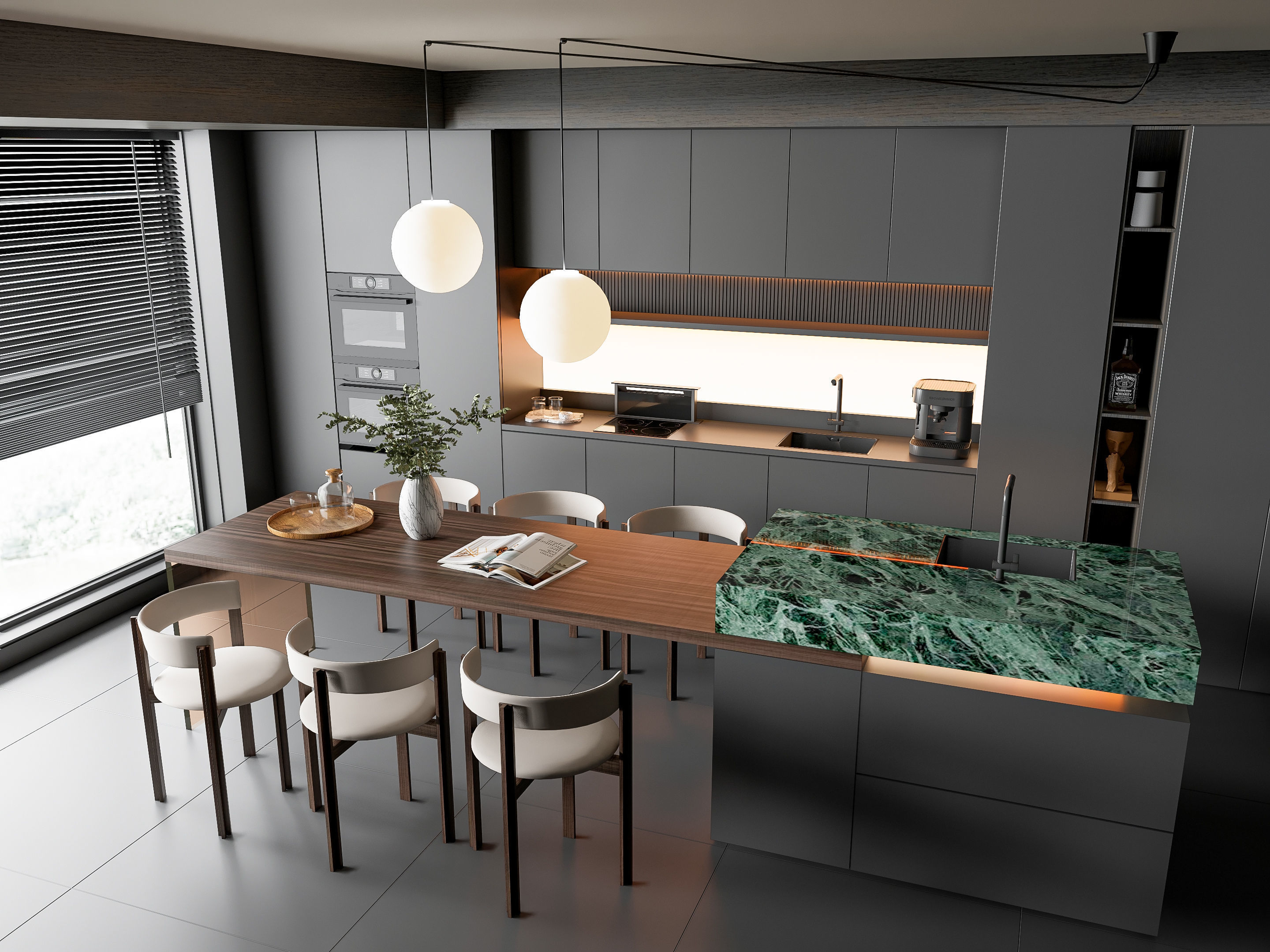 Kitchen Modern interior 84 3D model_5