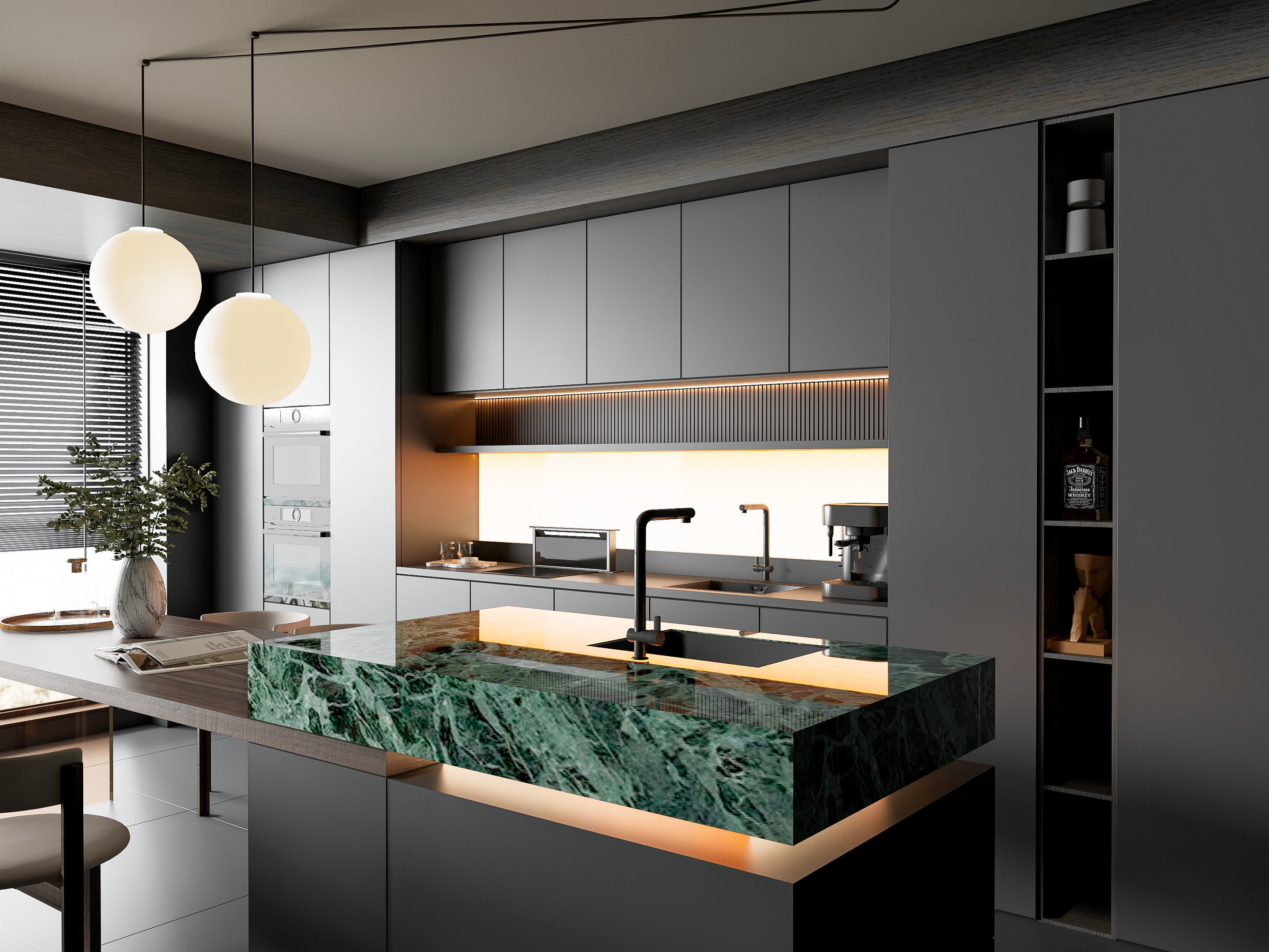 Kitchen Modern interior 84 3D model_4