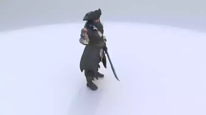 Lady Pirate Blackbeard 3D model
