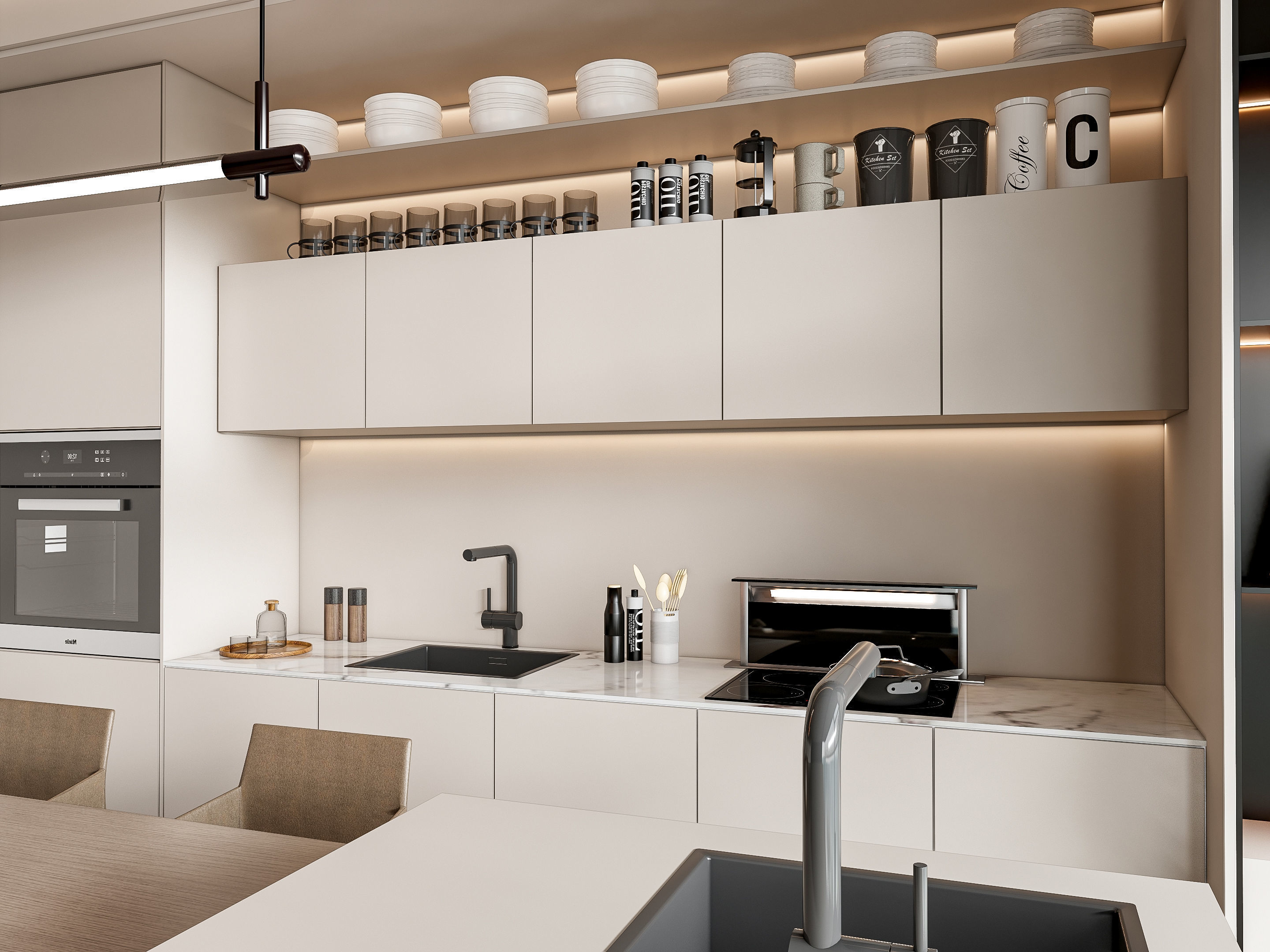 Kitchen Modern interior 85 3D model_3