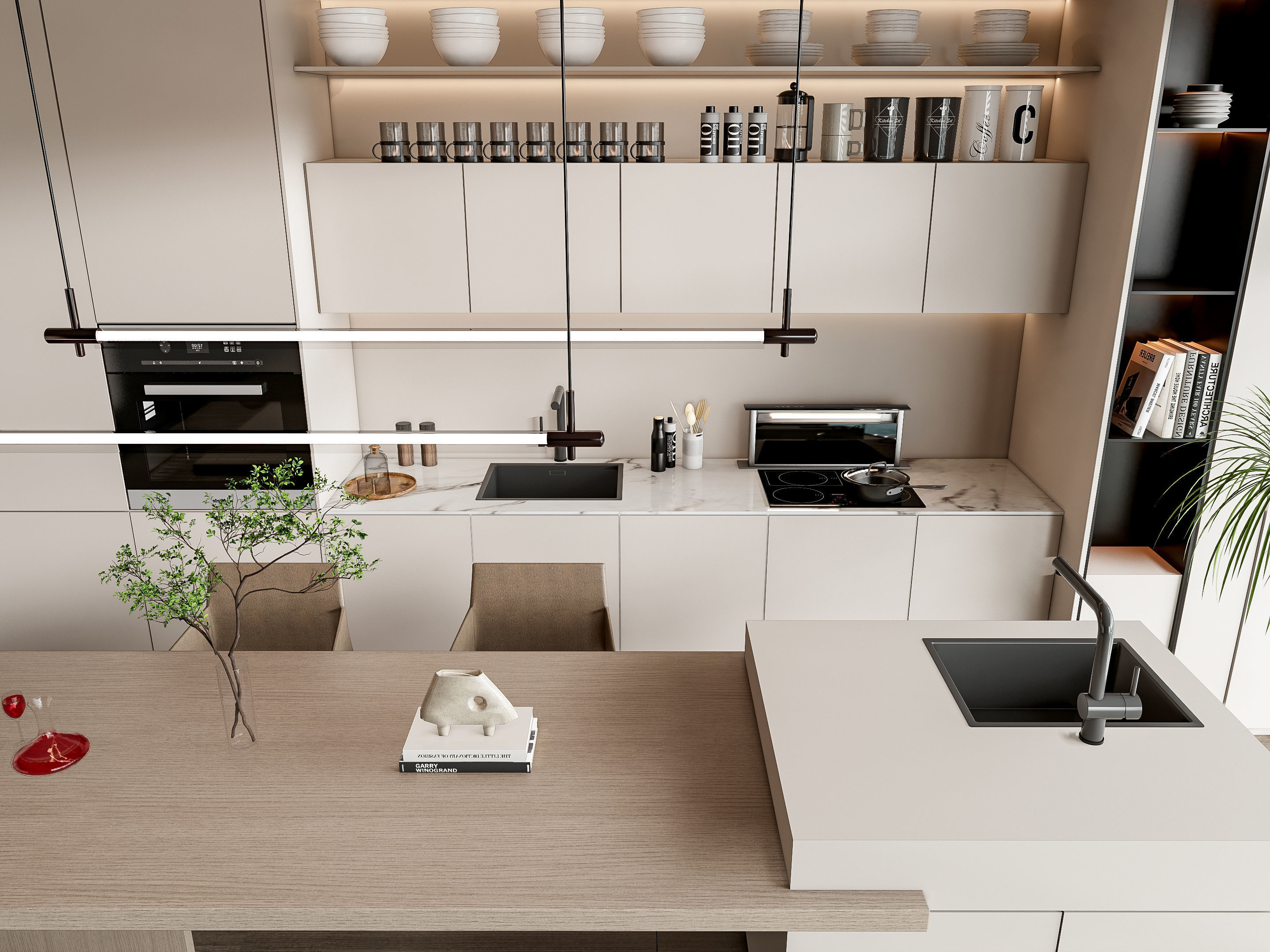 Kitchen Modern interior 85 3D model_1