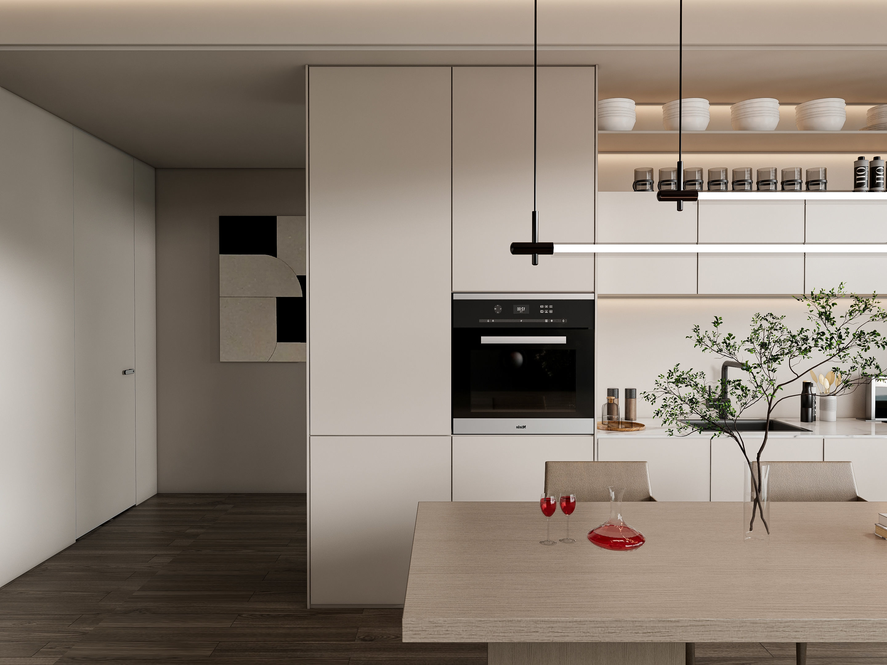 Kitchen Modern interior 85 3D model_8