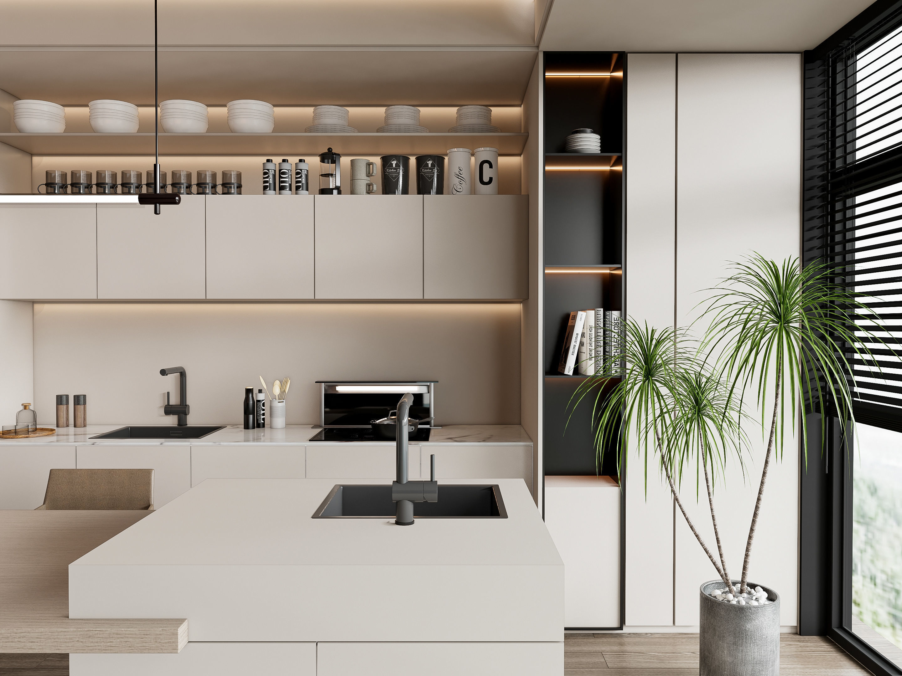 Kitchen Modern interior 85 3D model_9