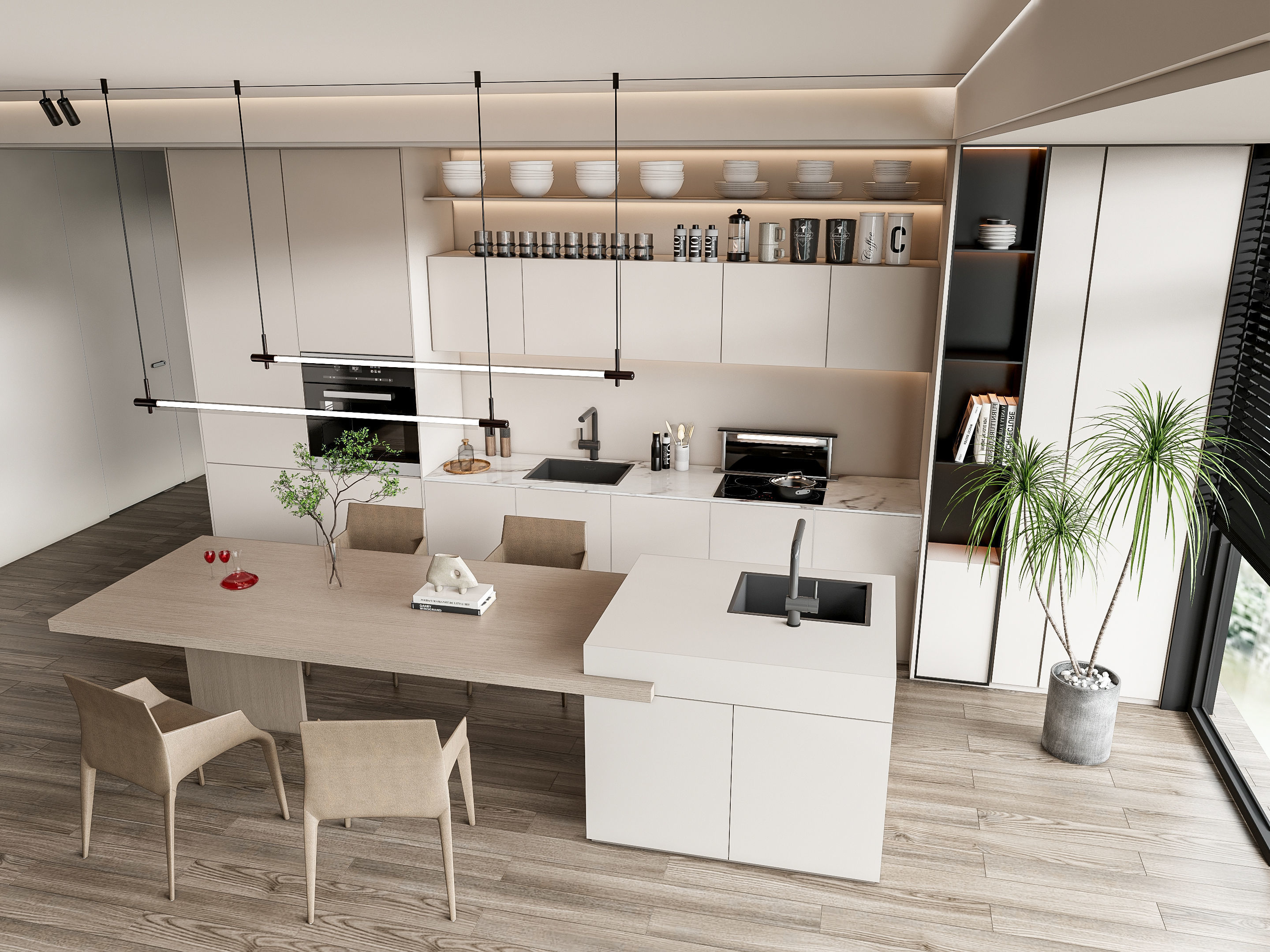 Kitchen Modern interior 85 3D model_2