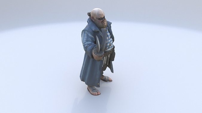 One-Eyed Pirate Raider 3D model