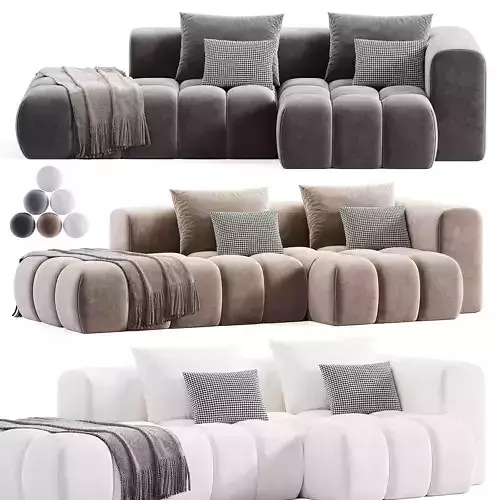 Miranda boucle side chaise sofa