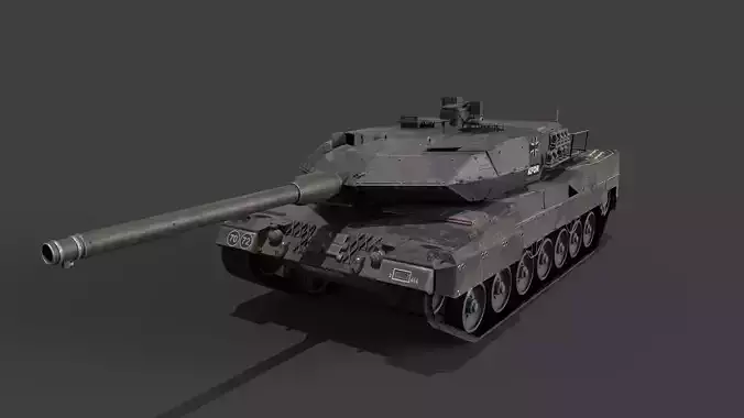 Leopard 2A5-2A6-2A6M Pack Low-poly 3D model