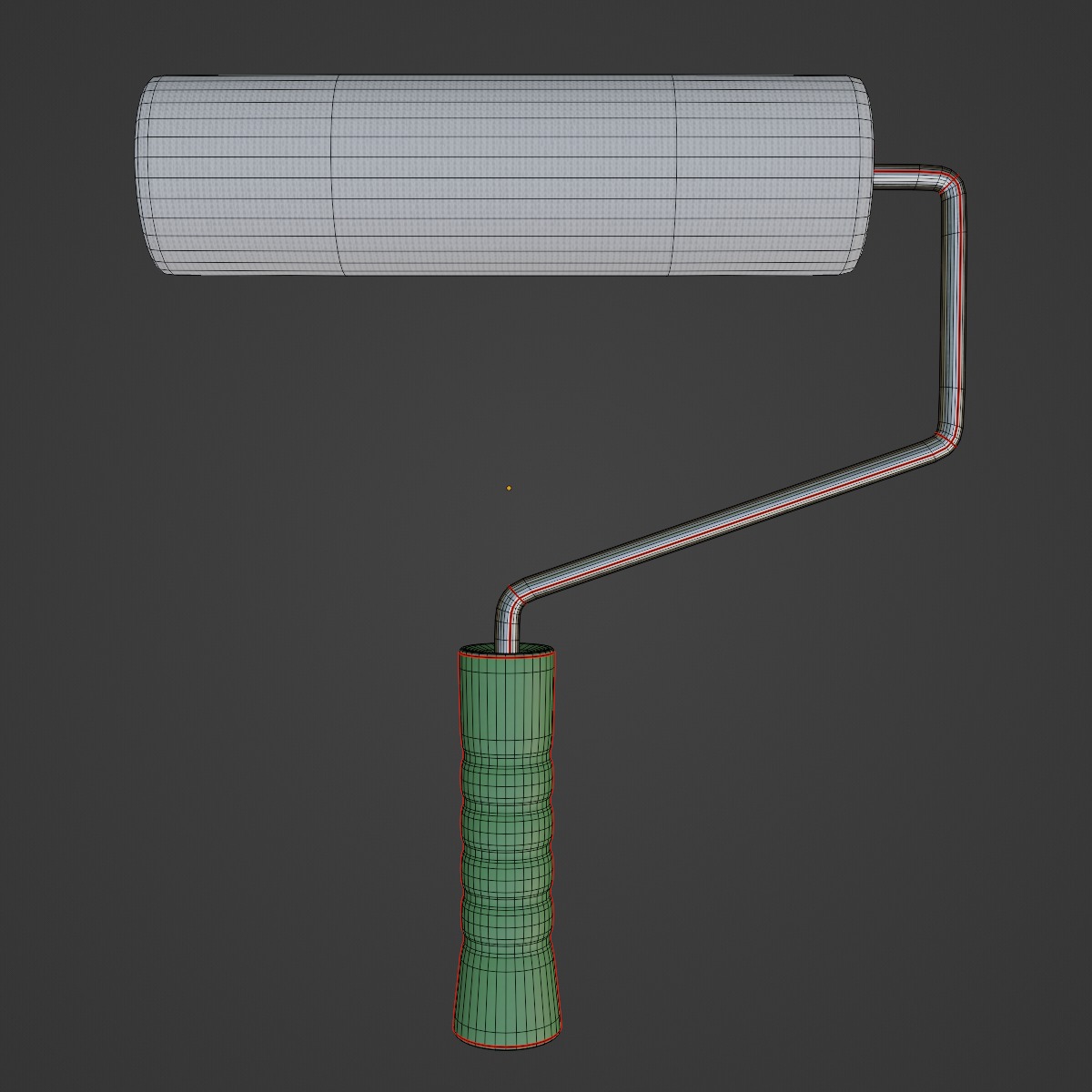 Paint Roller 01 Low-poly 3D model_7