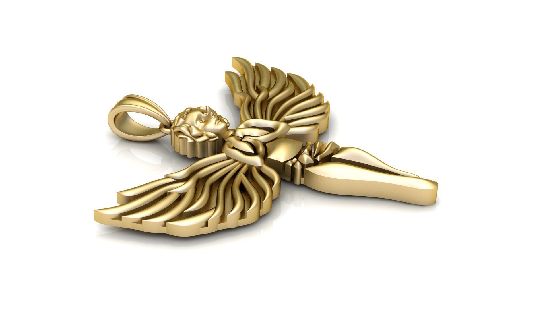 FLYING ANGLE PENDANT 3D PRINTABLE MODEL 3D print model_3