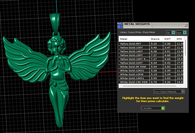 FLYING ANGLE PENDANT 3D PRINTABLE MODEL 3D print model_2