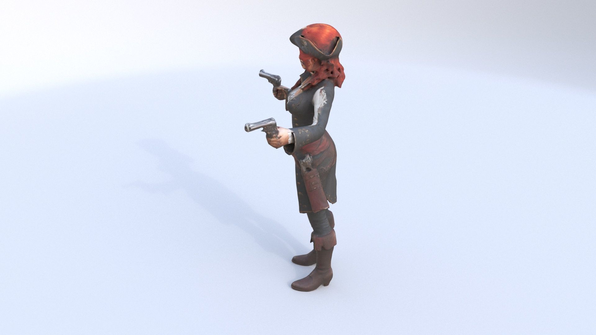 Pirate Pistol Queen 3D model_2