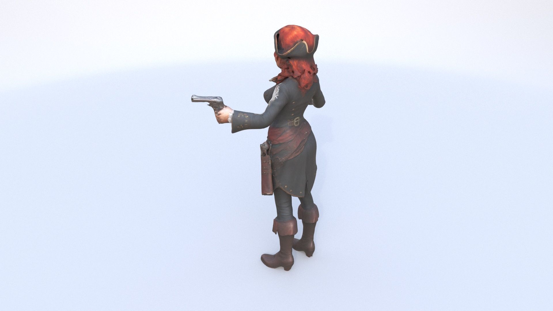 Pirate Pistol Queen 3D model_3