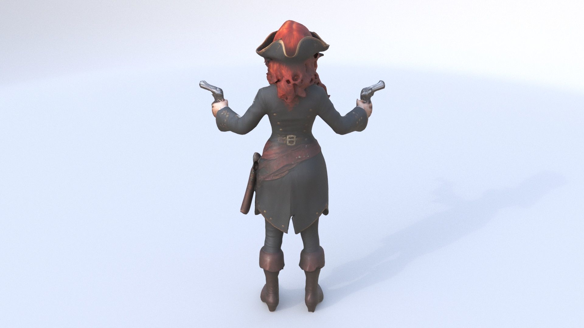 Pirate Pistol Queen 3D model_4
