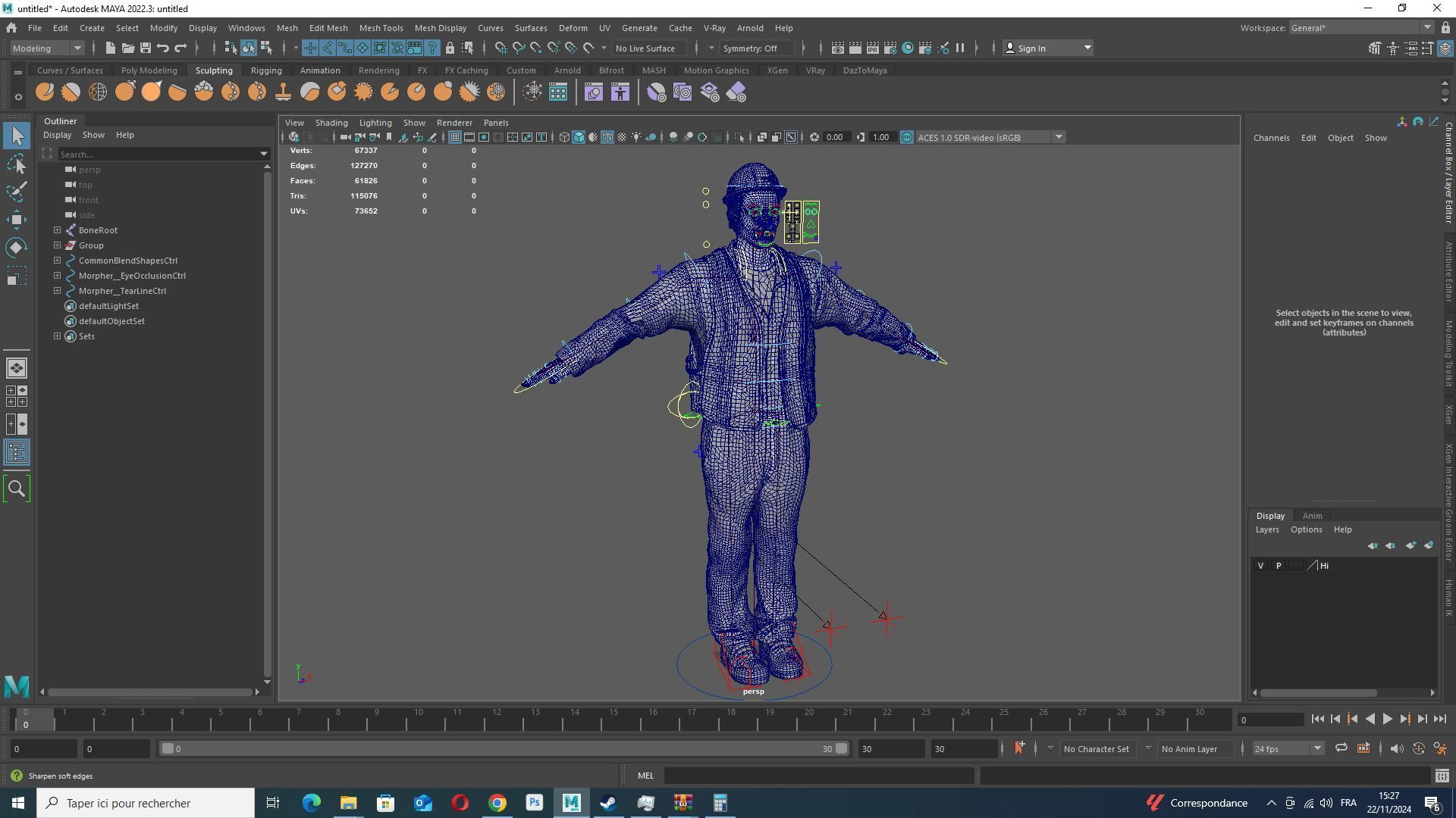 Realistic Construction Worker in Safety Gear Low-poly 3D model_10