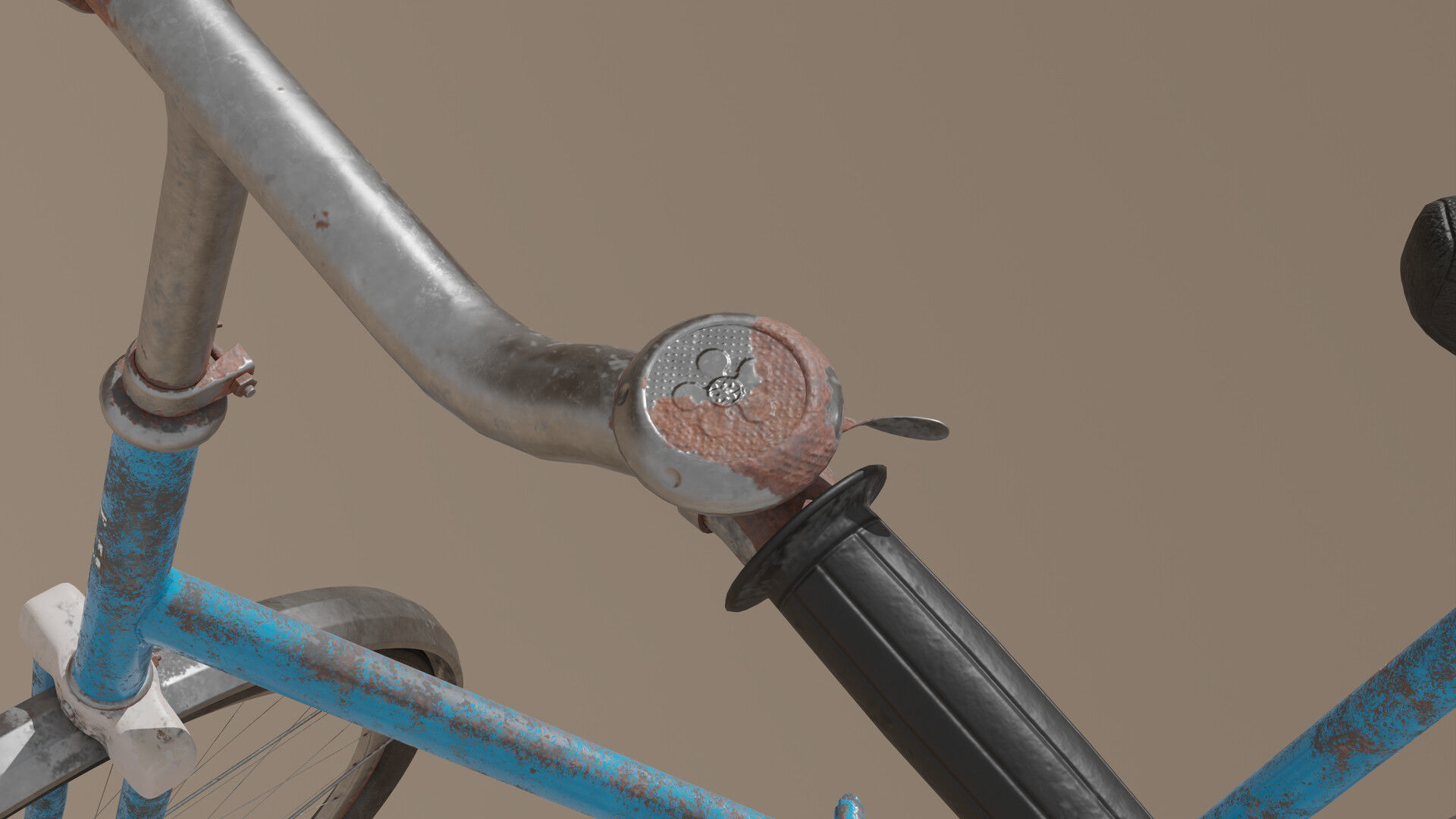 Old Dutch Bicycle Low-poly 3D model_2