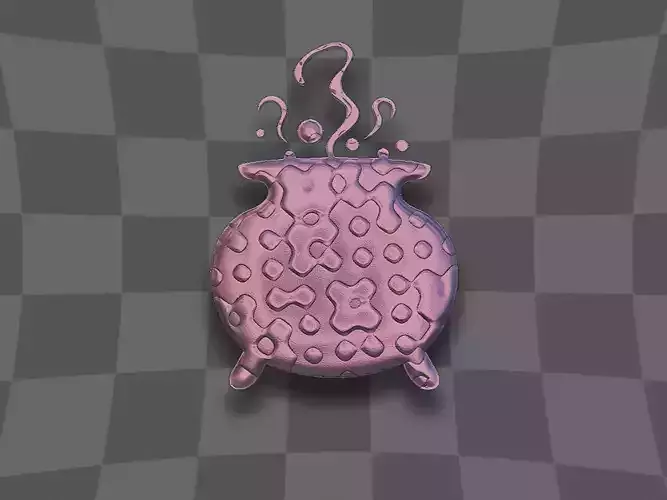 Bubbling Cauldron Halloween 3D print model
