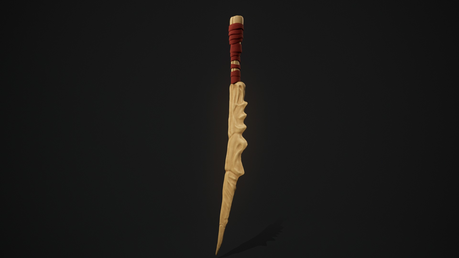 skeletal Bone sword Low-poly 3D model_3