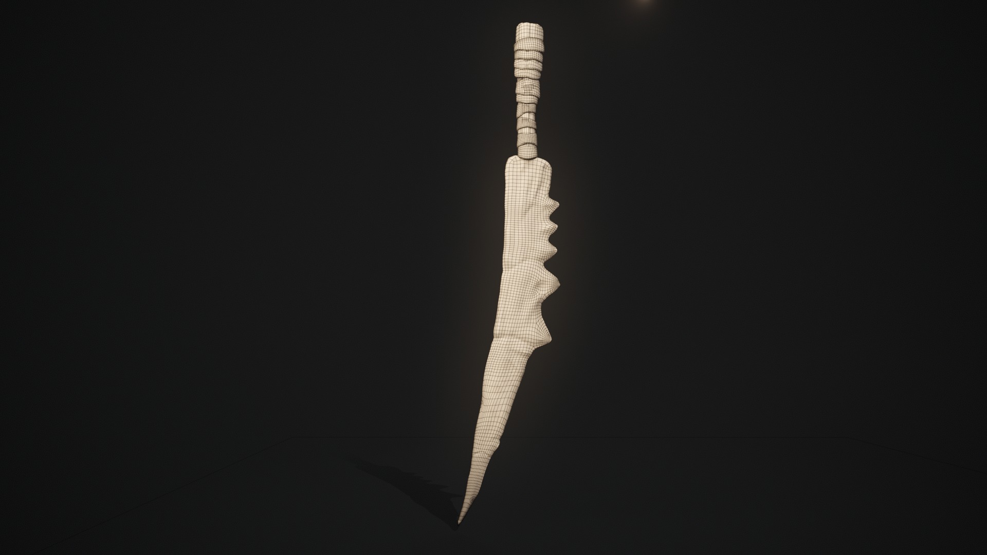 skeletal Bone sword Low-poly 3D model_7
