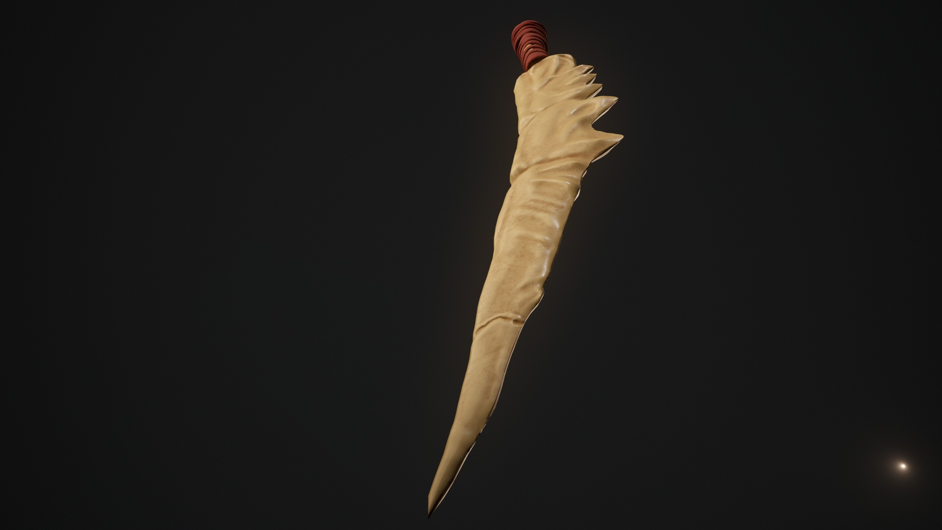 skeletal Bone sword Low-poly 3D model_4