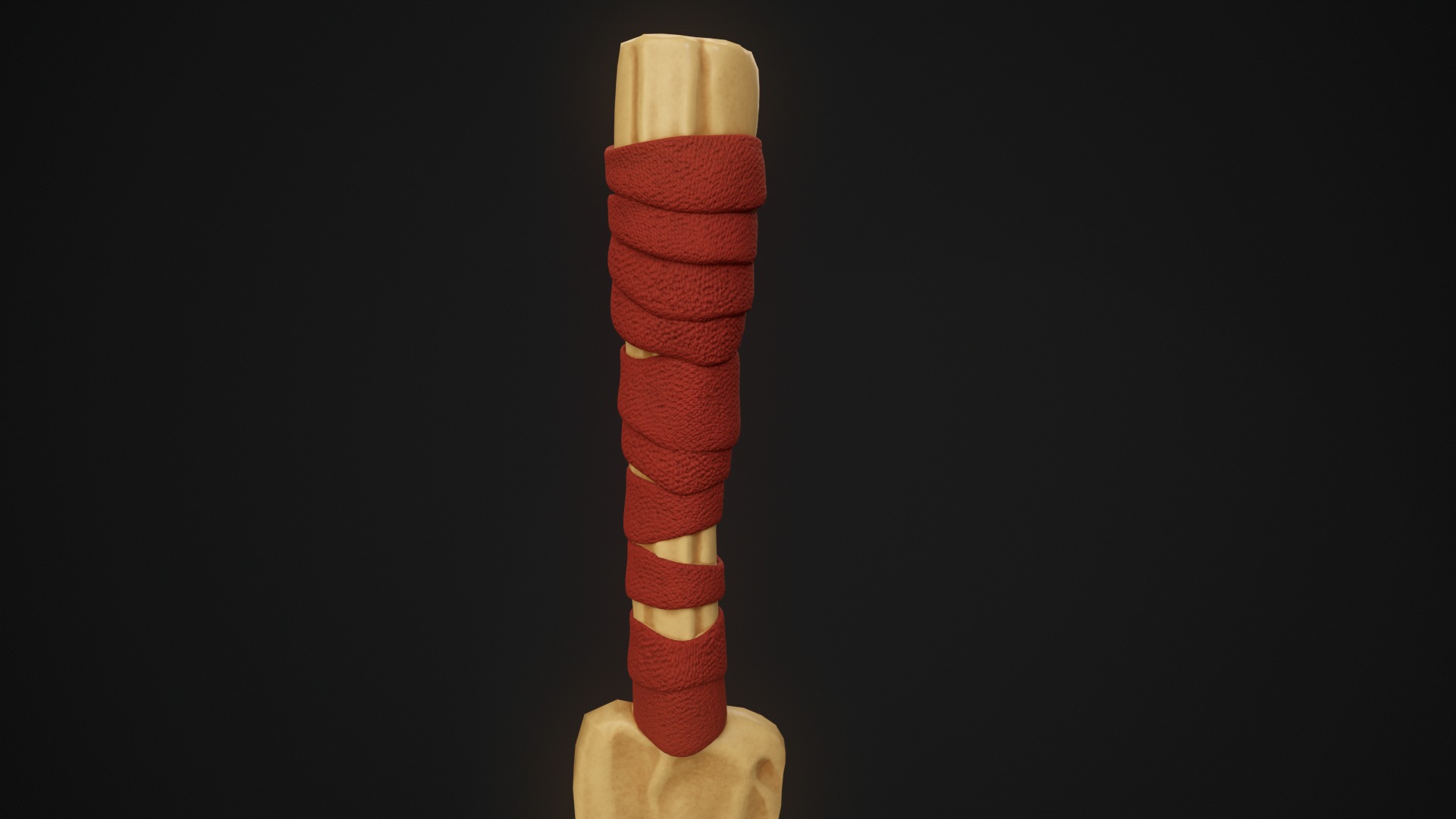 skeletal Bone sword Low-poly 3D model_6