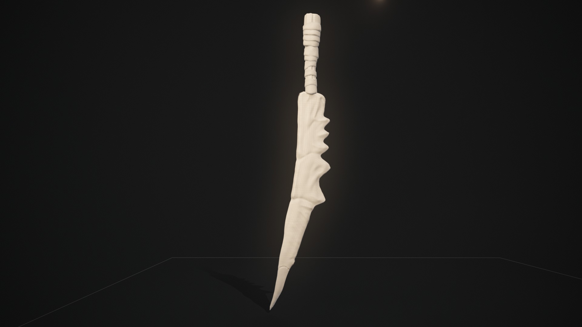 skeletal Bone sword Low-poly 3D model_8