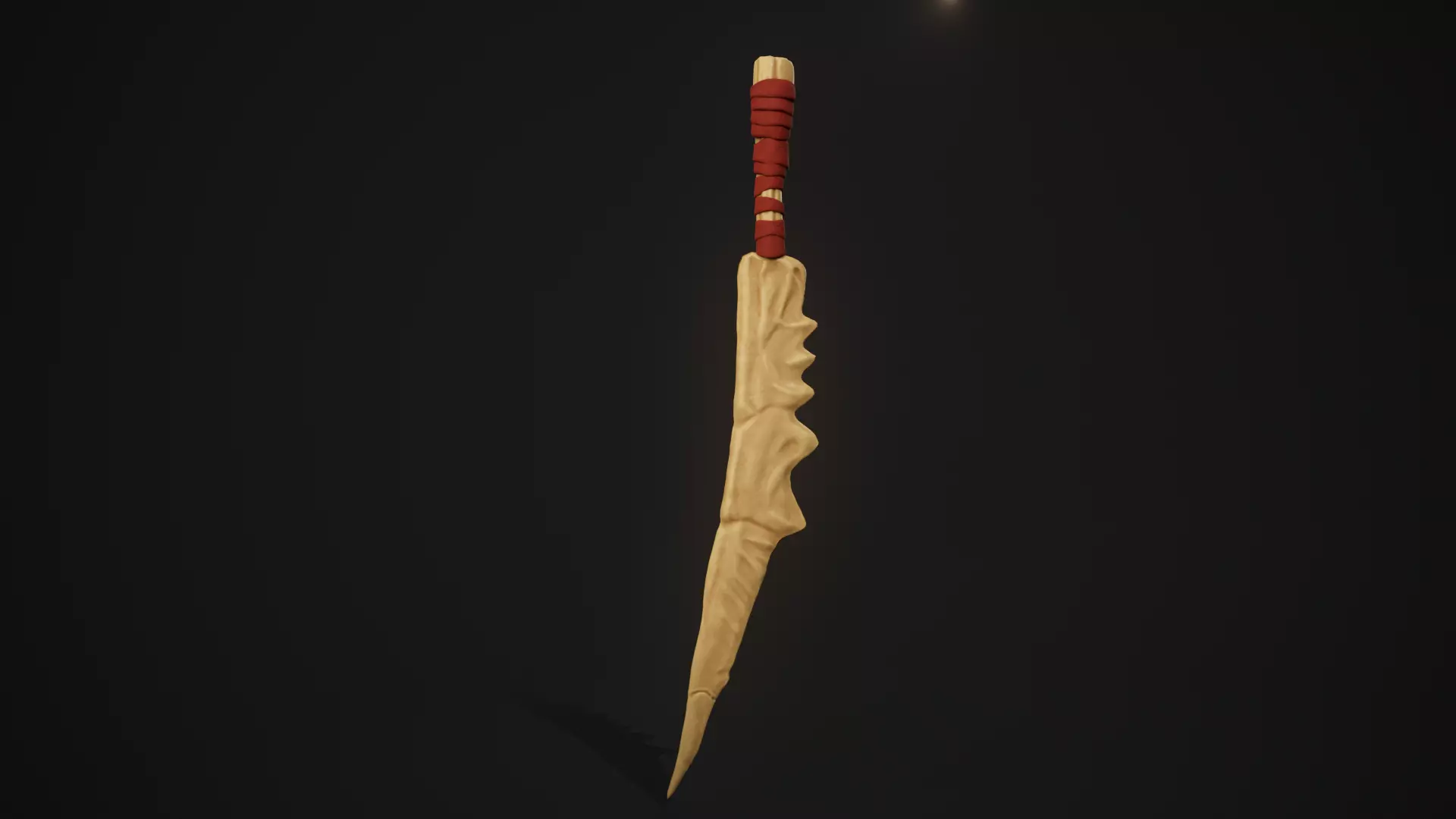 skeletal Bone sword Low-poly 3D model_0