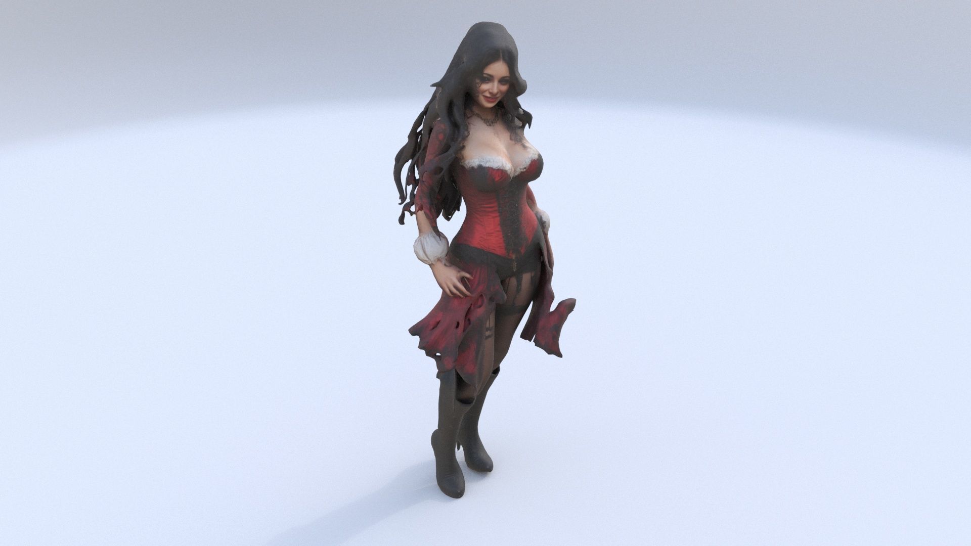 Scarlet Pirate Temptress 3D model_1