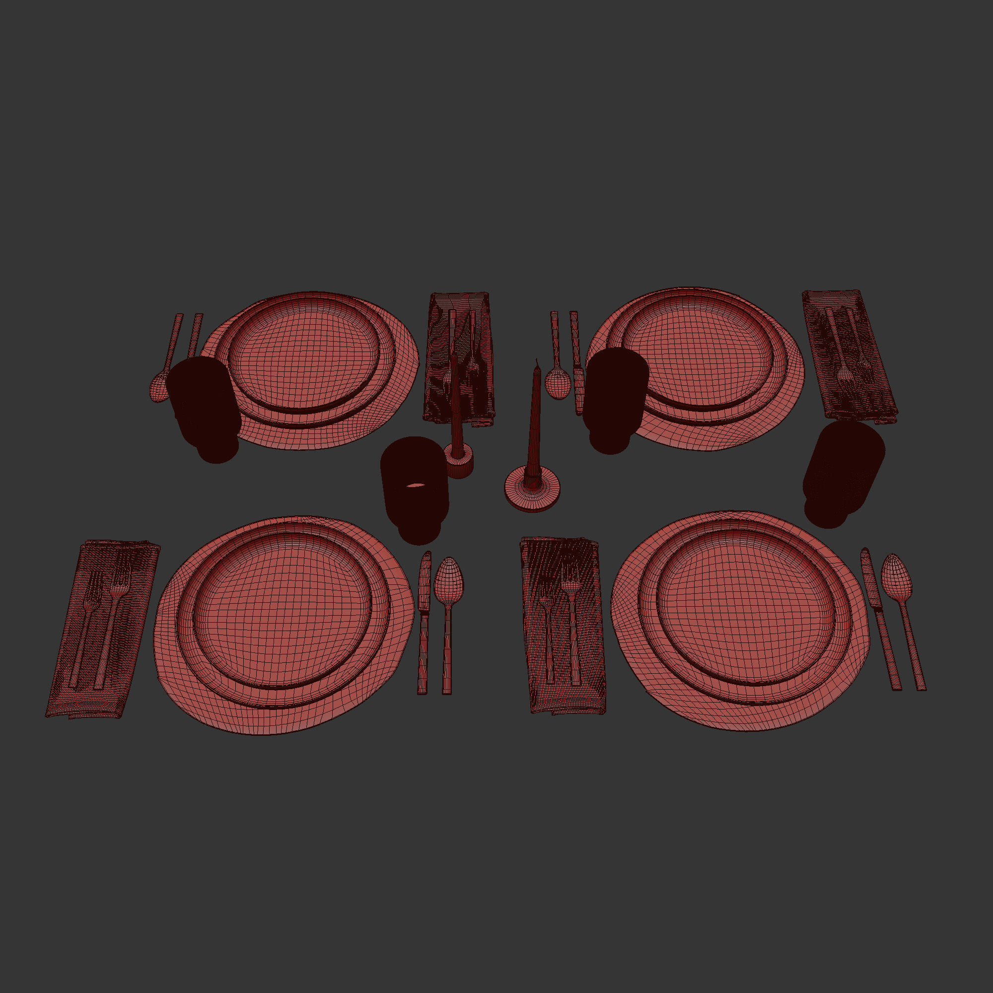 Table setting 45 3D model_8